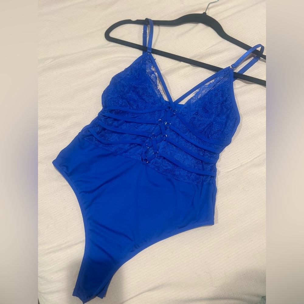 Blue Lace Bodysuit